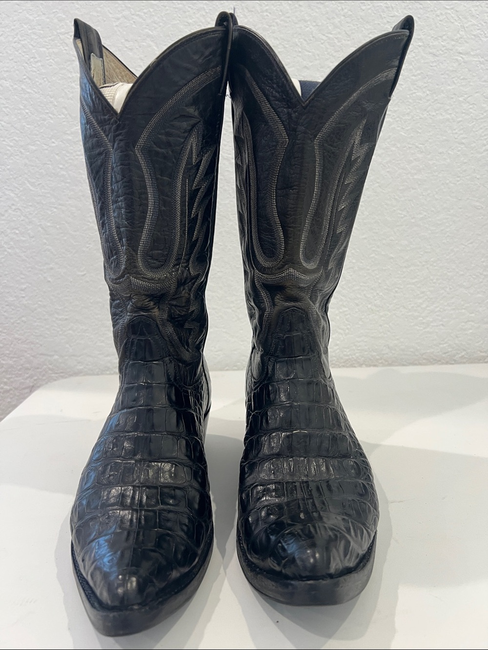 Remington El Paso Black Custom Caiman Men's Cowboy Boots
